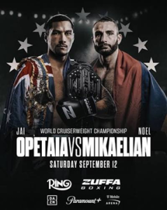  A Las Vegas Opetaia  nettamente favorito su  Mikaelian in un duello senza il Wbc in palio 