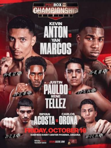 A Phoenix il 16 ottobre la sfida Wbc  Continental tra gli imbattuti  Anton  e Marcos 