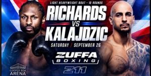 Risultati  adalla Copper Box Arena di Londra . Match Clou  Richards vs Kalajdzic