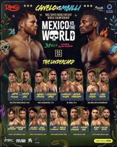 Ufficiale. Christian Mbilli vs Canelo Alvarez e altri tre incontri mondiali il 31 ottobre a Riyadh 