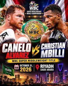 Le autorità saudite  confermano che  l'evento che ha come clou Alvarez vs Mbilli avrà senz'altro luogo
