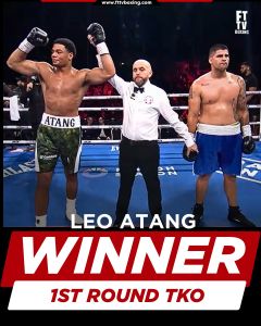 Ennesimo successo per KO dell’inglese Leo Atang, futura star dei pesi massimi
