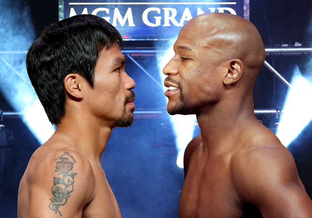 pacquiao mayweather faceoff shopped l chris hyde r gurzinski small1